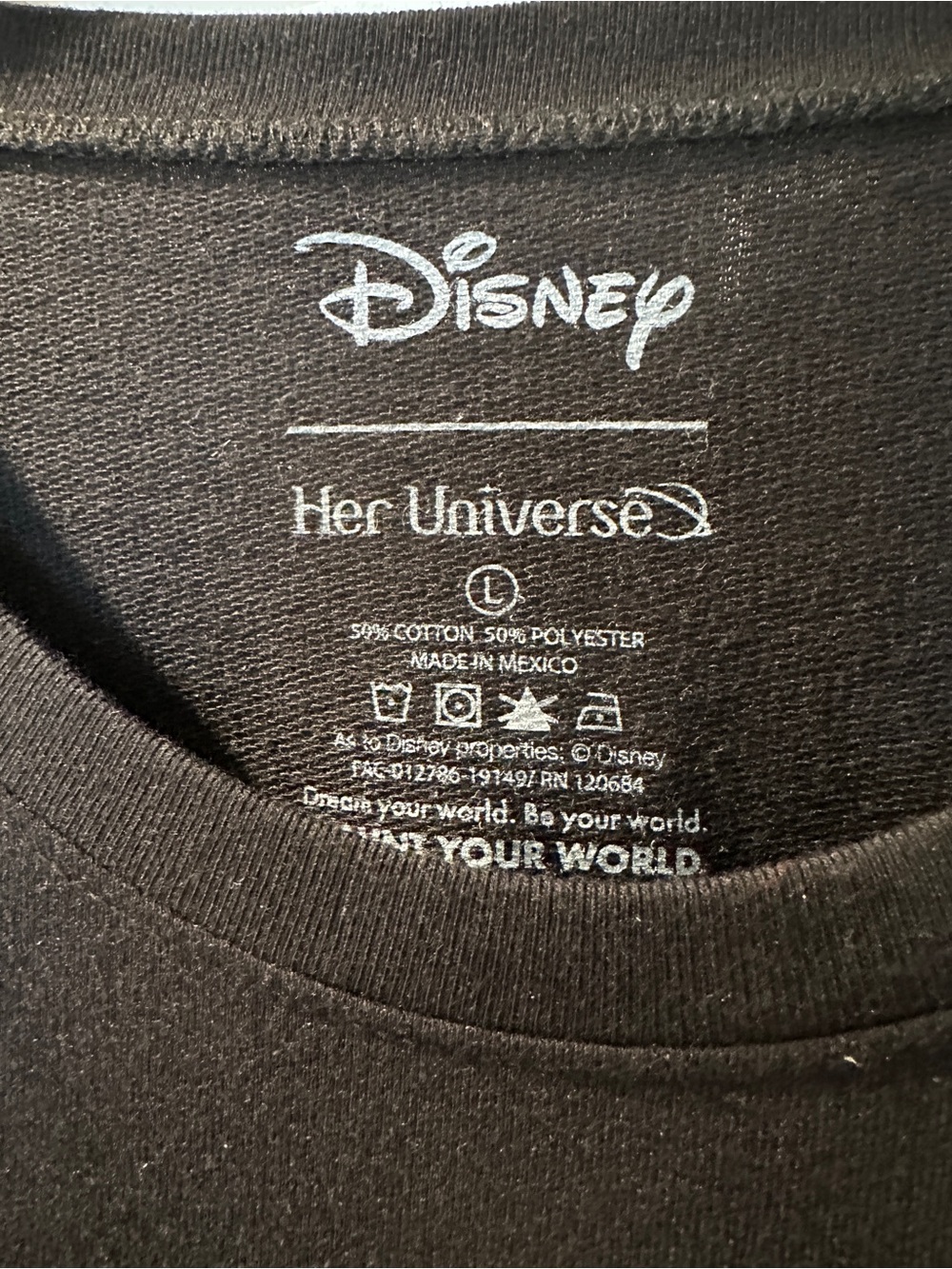 Disney Glow in the Dark Black Haunted Mansion Cropped Pullover with Drawstring - Picture 4 of 5